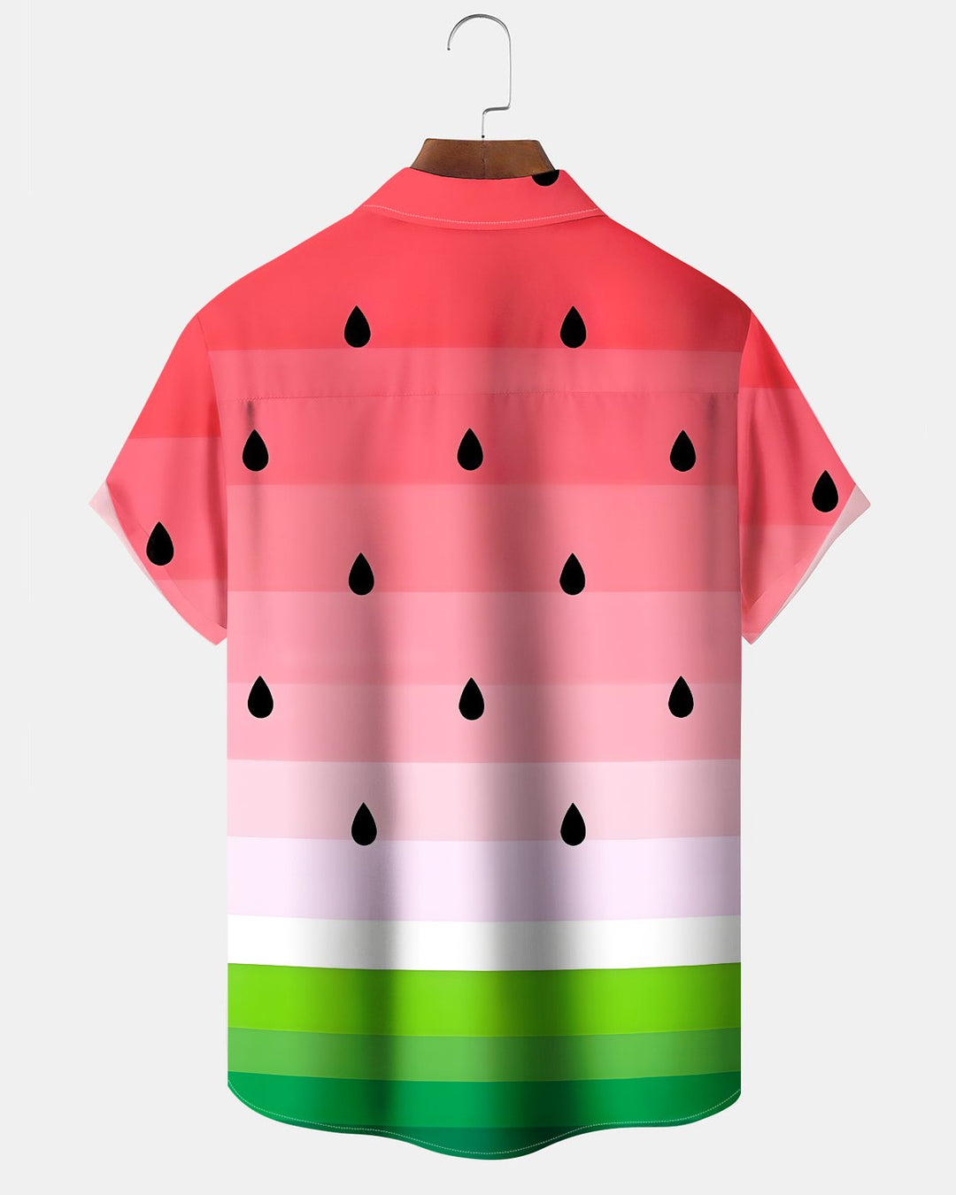 Alohadaddy® Casual Watermelon Print Art Button Pocket Cardigan Men&