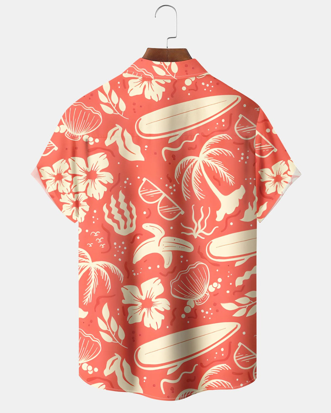Alohadaddy® Hawaiian Palm Tree Print Art Button Pocket Cardigan Men&