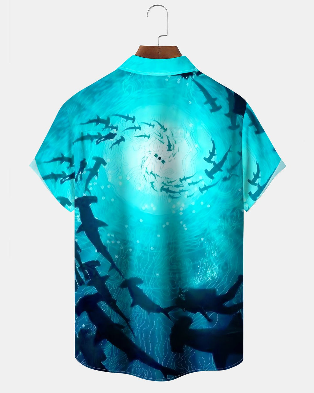Alohadaddy® Hawaiian Marine Life Print Art Button Pocket Cardigan Men&