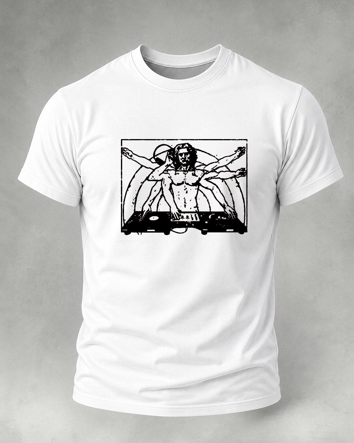 Alohadaddy® Men's Short-Sleeve Crew Neck T-Shirt with Vintage Music Print