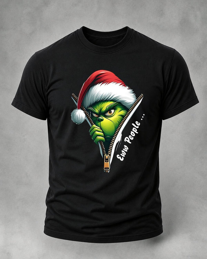 Alohadaddy® Holiday Christmas Print Crew Neck Short-Sleeve T-Shirt