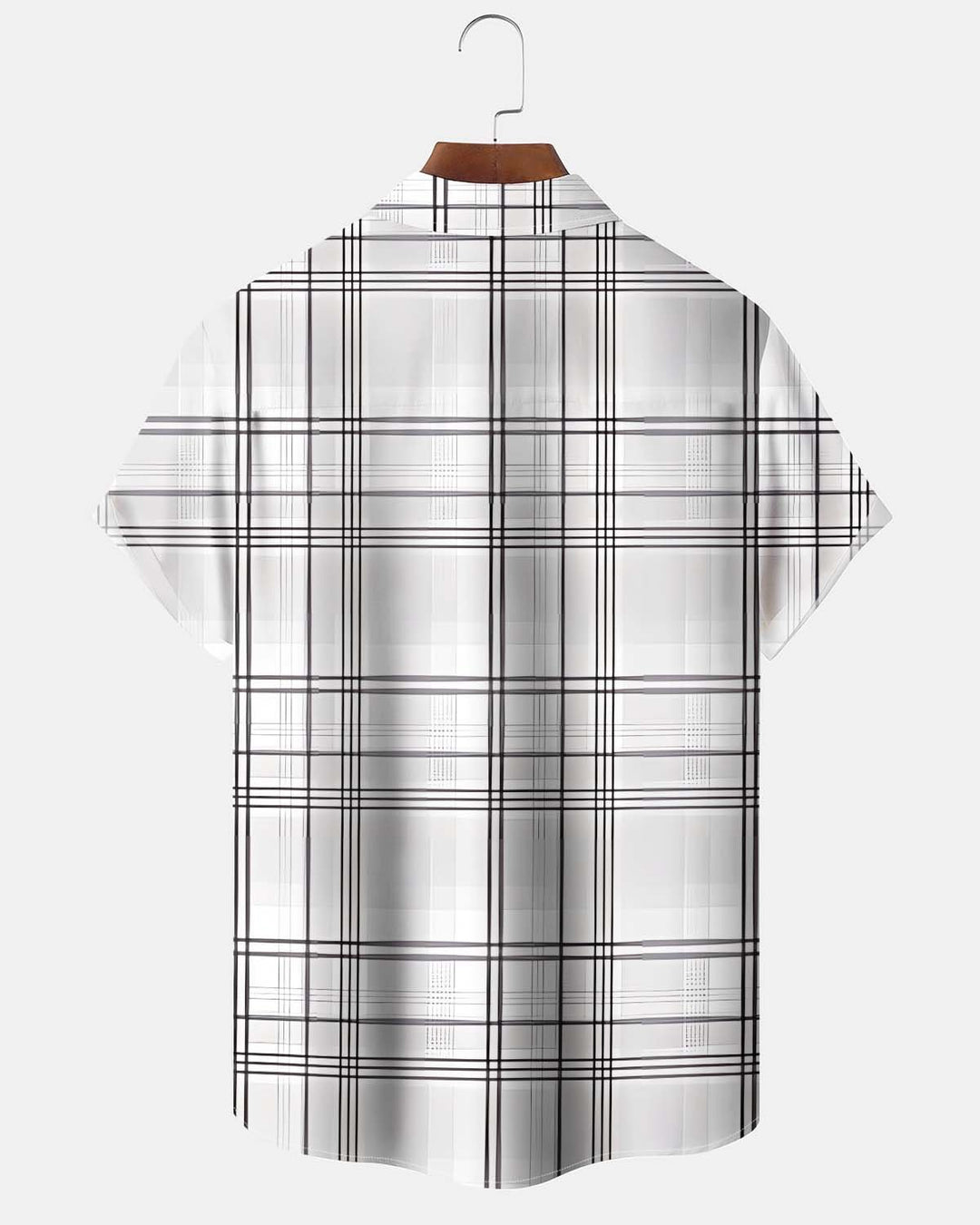 Alohadaddy® Men’s Short-Sleeve Button-Down Shirt  Casual Geometric Print with Pocket