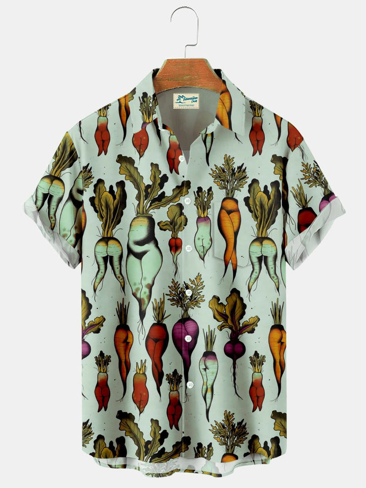 Alohadaddy Vintage Fun Fruit and Vegetable Print Men&