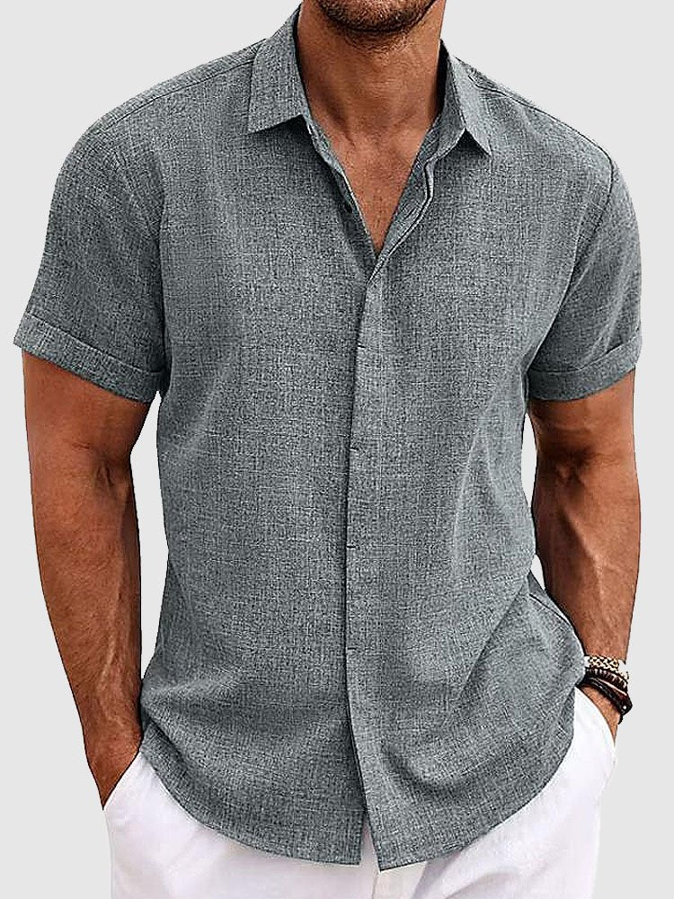Alohadaddy Basic Cotton Linen Plain Men&
