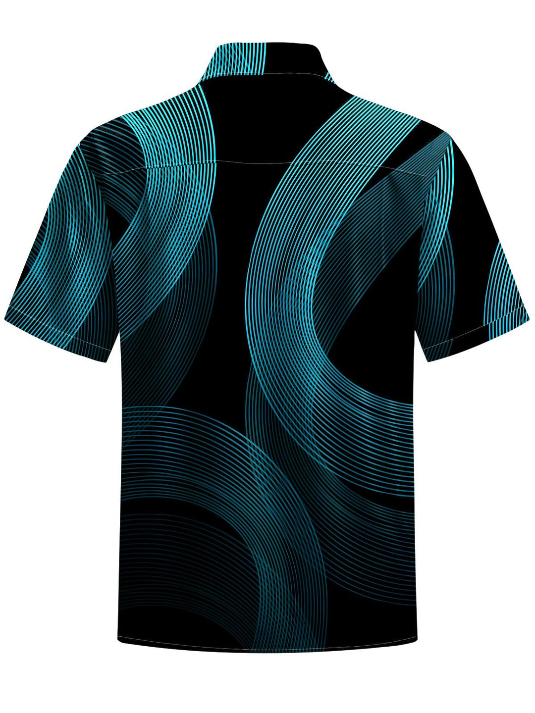 Alohadaddy® Casual Geometric Seaside Print Chest Pocket Men&