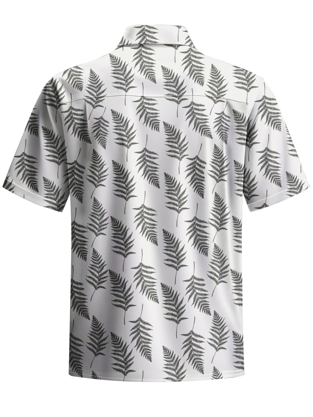 Alohadaddy® Casual Leaves Art Print Chest Pocket Moisture Wicking Men&