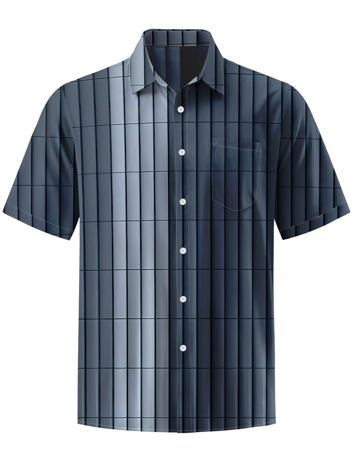 Alohadaddy® Casual Stripe Art Print Moisture Wicking Men&
