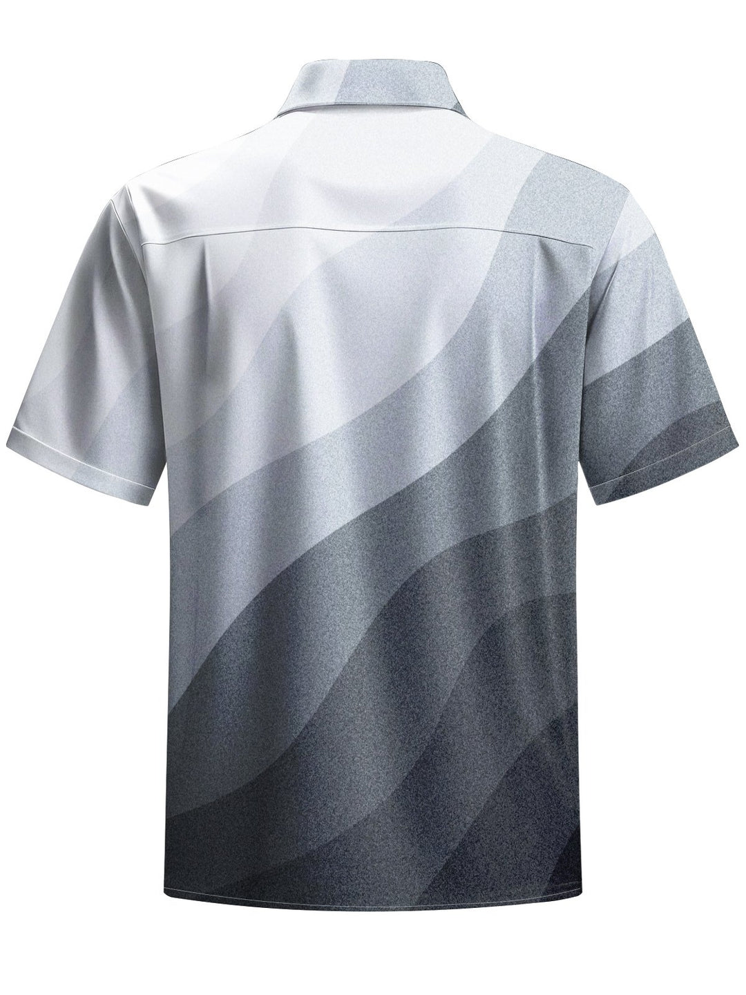 Alohadaddy® Casual Geometric Gradient Print Art Mens Moisture Wicking Short Sleeve Shirt Big &amp; Tall