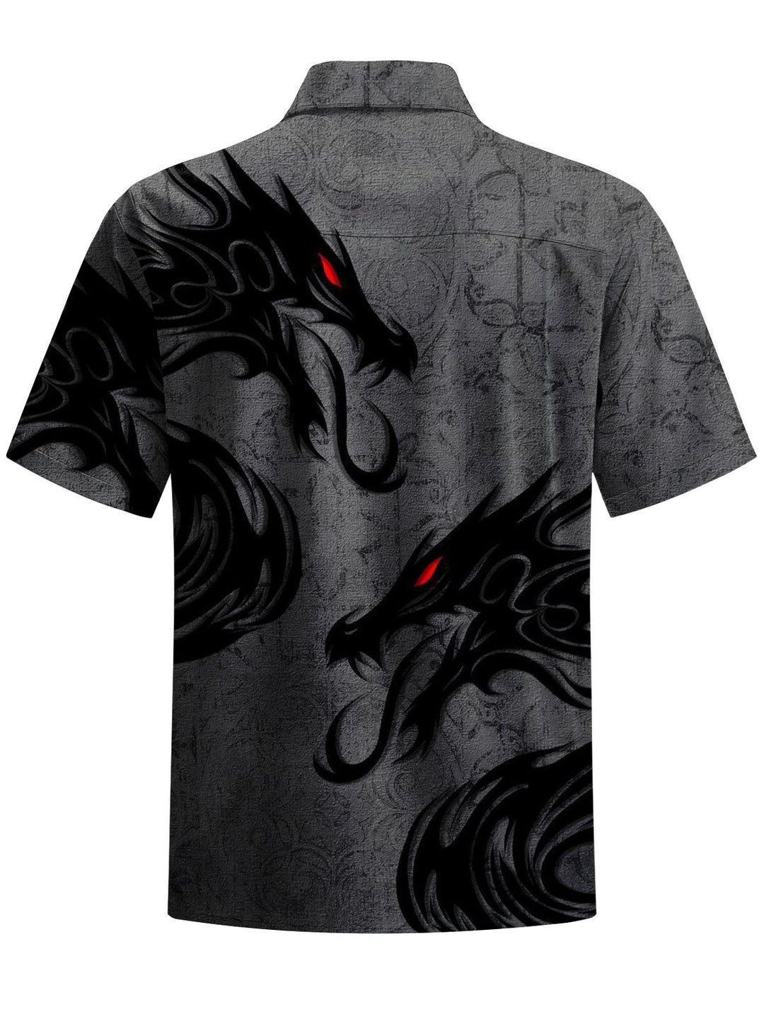 Alohadaddy® Casual Dragon Art Print Chest Pocket Men&