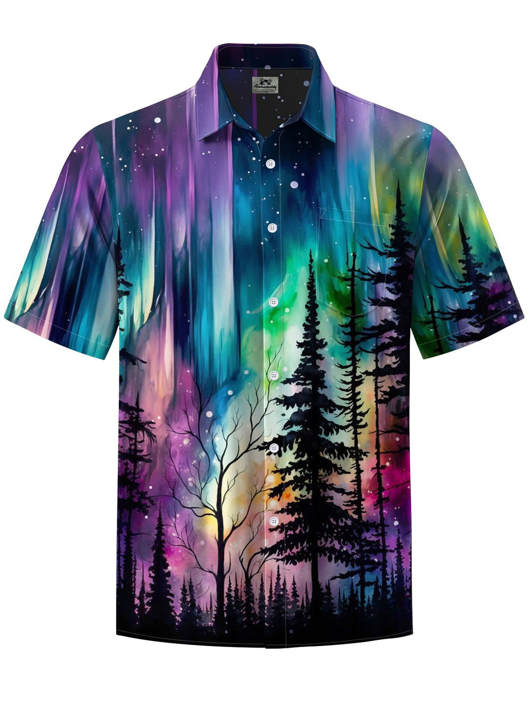 Alohadaddy® Casual Sunset Tree Art Print Chest Pocket Men&