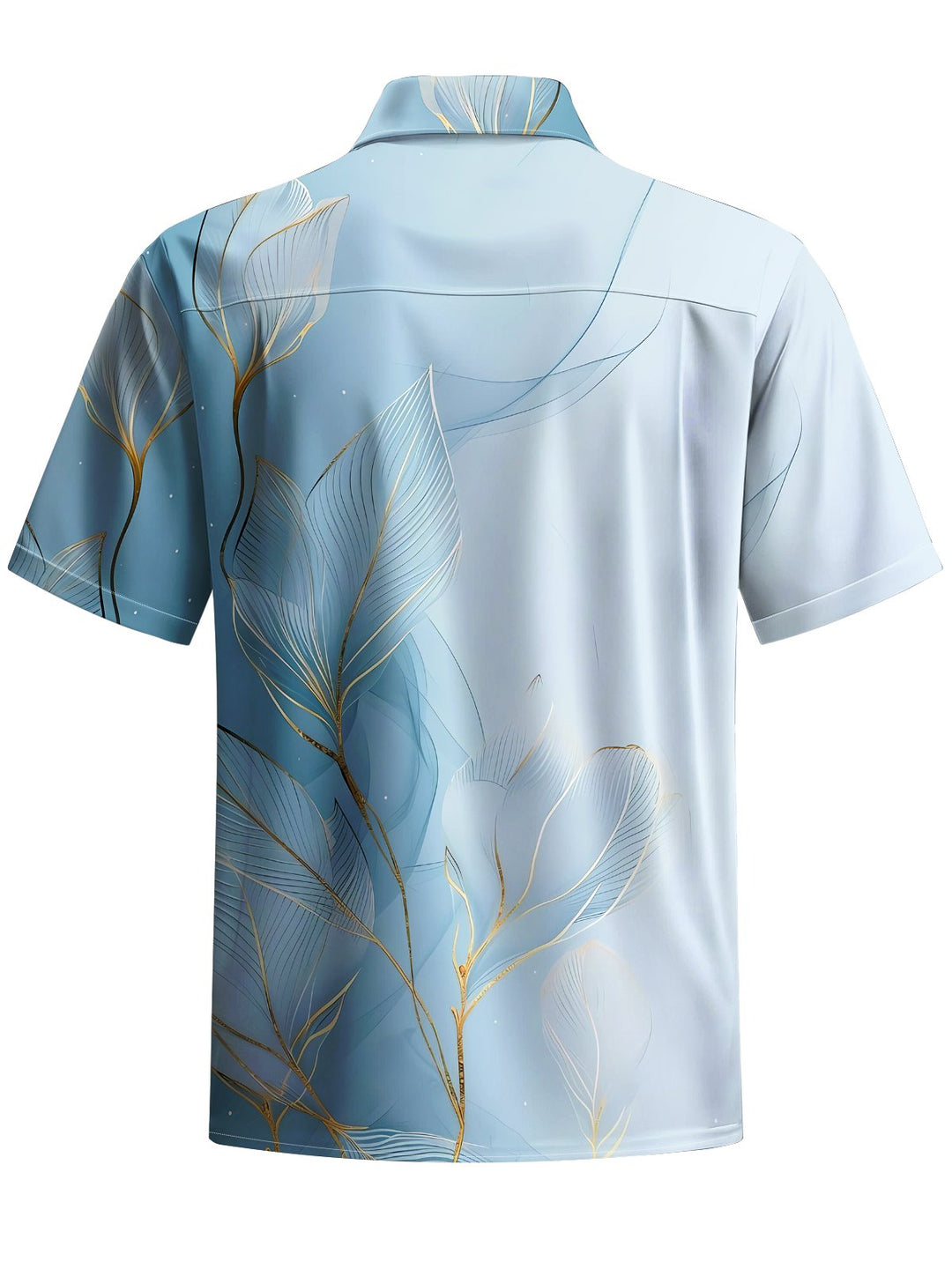 Alohadaddy® Hawaiian Leaves Gradient Botanical Art Print Chest Pocket Men&