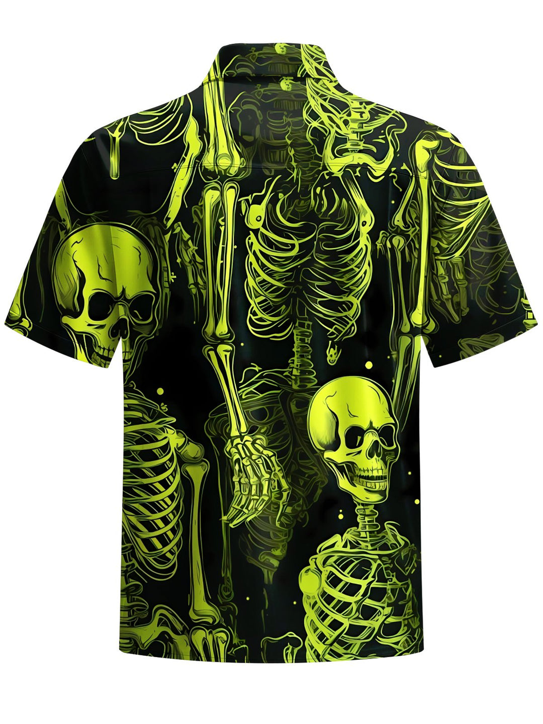 Alohadaddy® Retro Party Skull Art Print Chest Pocket Men&