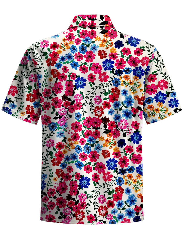 Alohadaddy® Casual Floral Print Art Pocket Stretch Men&