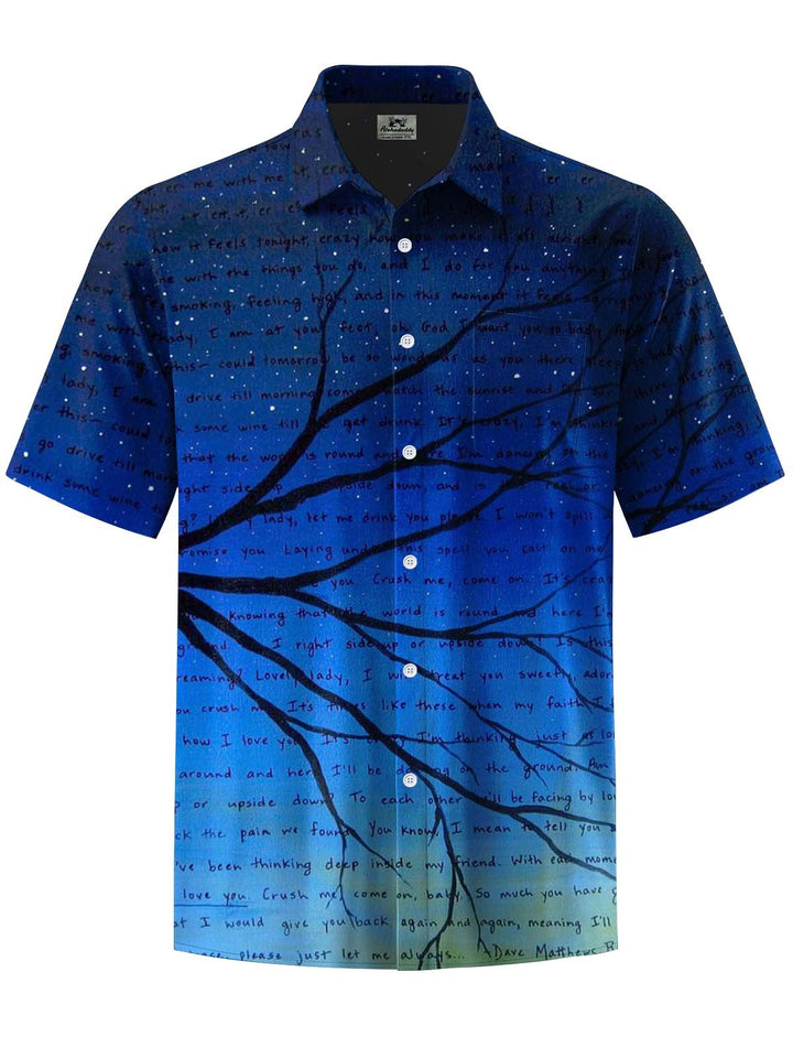Alohadaddy® Vintage Gradient Lettering Art Print Pocket Stretch Men&