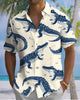 Alohadaddy® Casual Crocodile Print Art Button Pocket Cardigan Men's Short Sleeve Shirt Big & Tall
