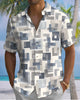 Alohadaddy® Casual Abstract Print Art Button Pocket Cardigan Men's Short Sleeve Shirt Big & Tall