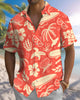 Alohadaddy® Hawaiian Palm Tree Print Art Button Pocket Cardigan Men's Short Sleeve Shirt