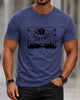 Alohadaddy® Men's Short-Sleeve Crew Neck T-Shirt with Vintage Music Print