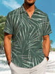 Alohadaddy Hawaiian Palm Leaf Art Print Button Cardigan Pocket Stretch Large Size Long Short Sleeve Shirt