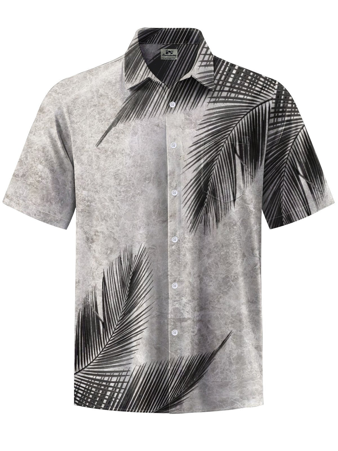Alohadaddy® Vintage Palm Leaf Art Print Chest Pocket Men&