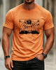Alohadaddy® Men's Short-Sleeve Crew Neck T-Shirt with Vintage Music Print