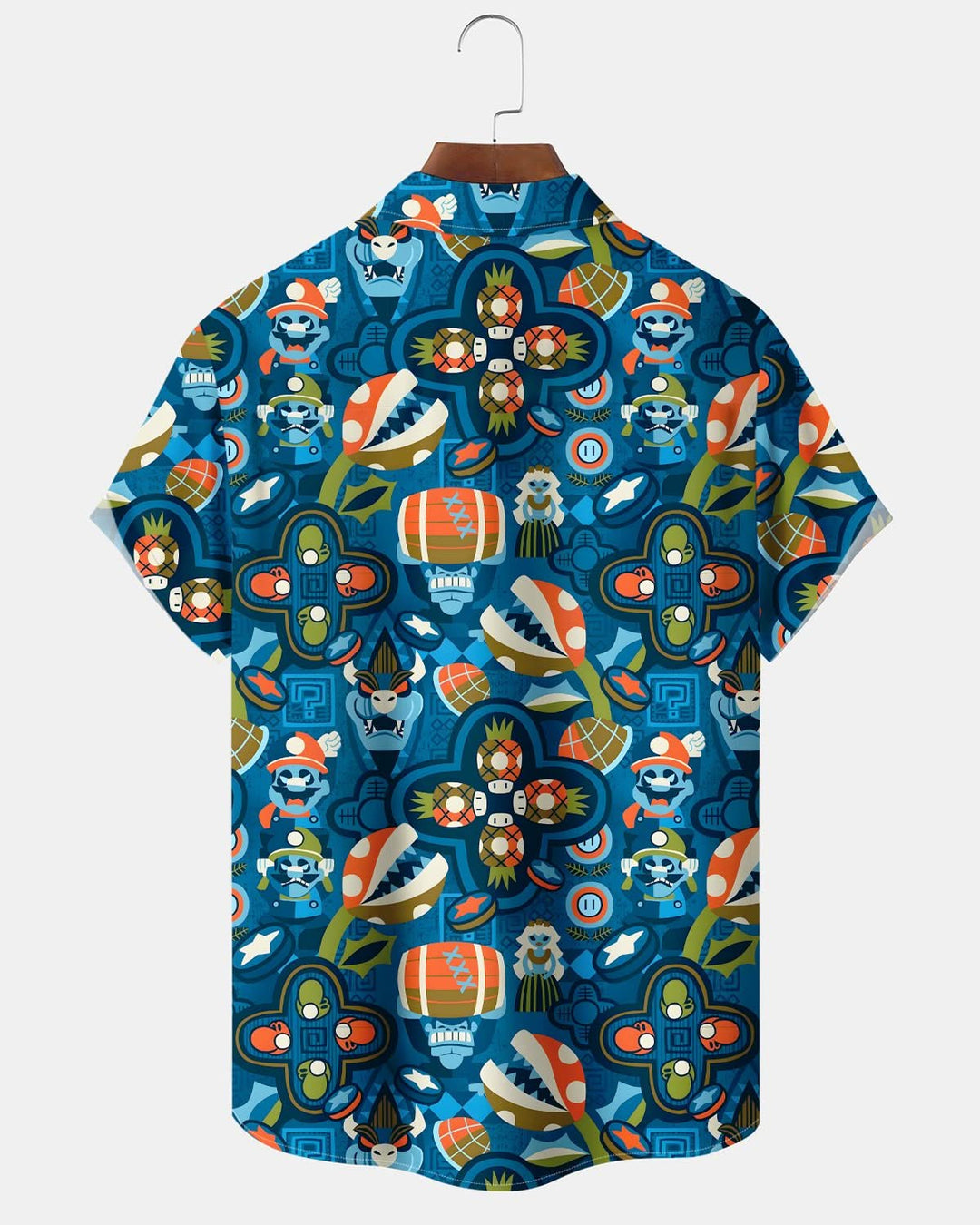 Alohadaddy® Holiday Cartoon Game Super Mario Hawaiian Vacation Beach Men&