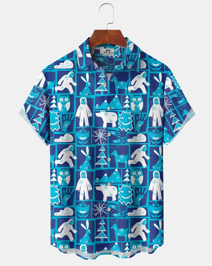 Alohadaddy® Holiday Hawaii Christmas Snowman Vacation Beach Men&