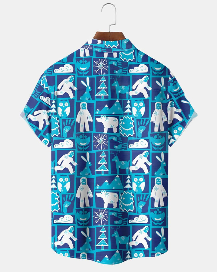 Alohadaddy® Holiday Hawaii Christmas Snowman Vacation Beach Men&