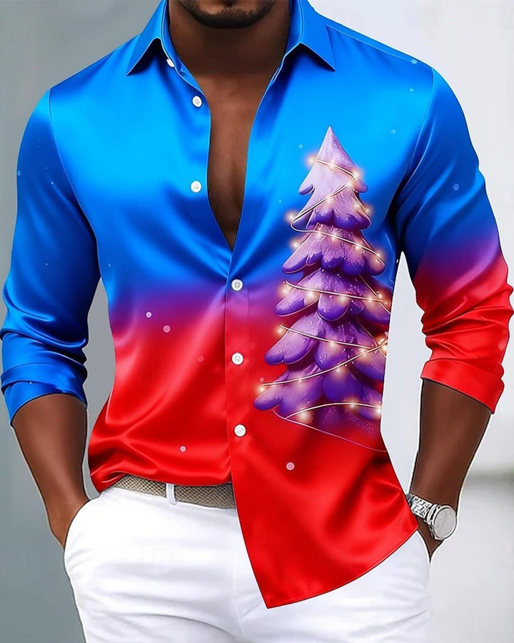 Alohadaddy® Holiday Christmas Tree Abstract 3D Gradient Men&