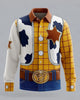 Alohadaddy® Holiday Retro Cartoon Cowboy Cosplay Men's Long-Sleeve Shirt