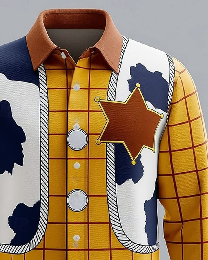 Alohadaddy® Holiday Retro Cartoon Cowboy Cosplay Men&