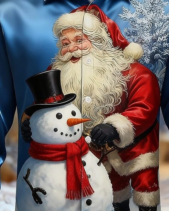 Alohadaddy® Holiday Santa Claus Snowman Christmas Satin Silk Men&