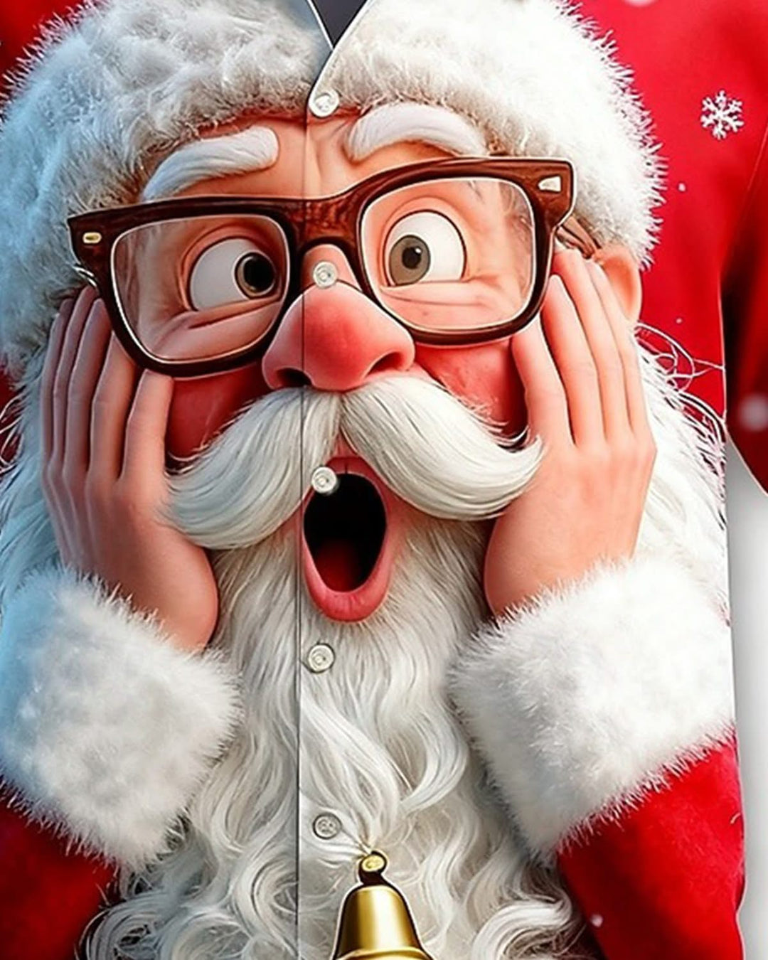 Alohadaddy® Holiday Spooky Santa Claus 3D Christmas Retro Men&