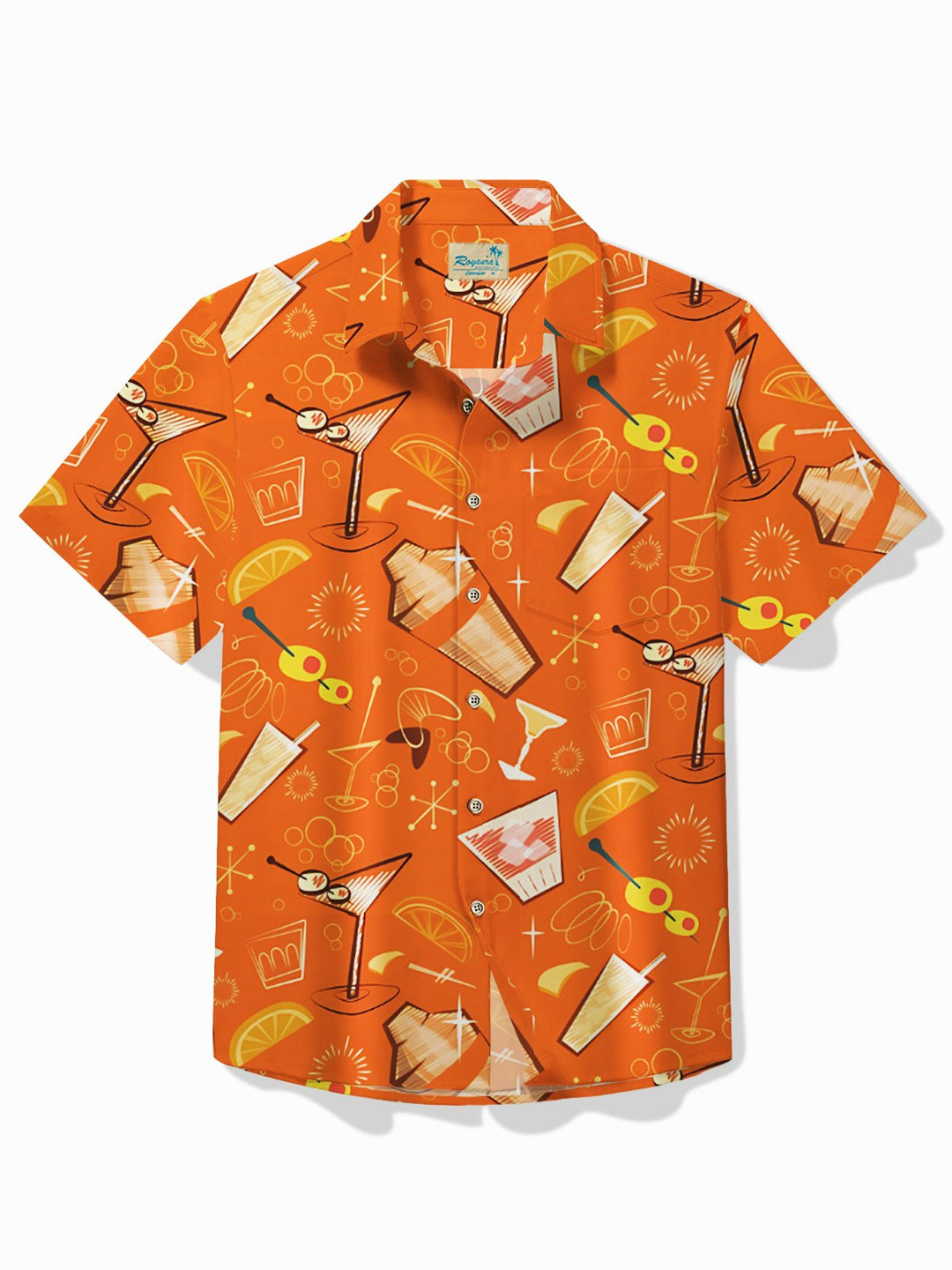 Chemise hawaïenne pour homme Alohadaddy Beach Vacation Cocktail Bartender Art Camp Pocket Shirt Big Tall
