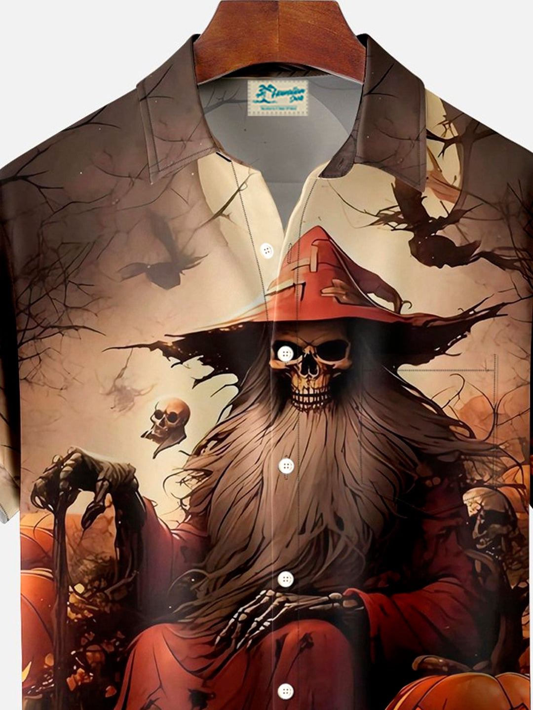 Alohadaddy Holiday Halloween Pumpkin Grim Reaper 3D Digital Print Men&