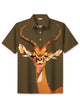 Alohadaddy Casual Animal Sheep Print Art Buttons Pockets Stretch Large Size Polyester Short Sleeve Polo Shirt