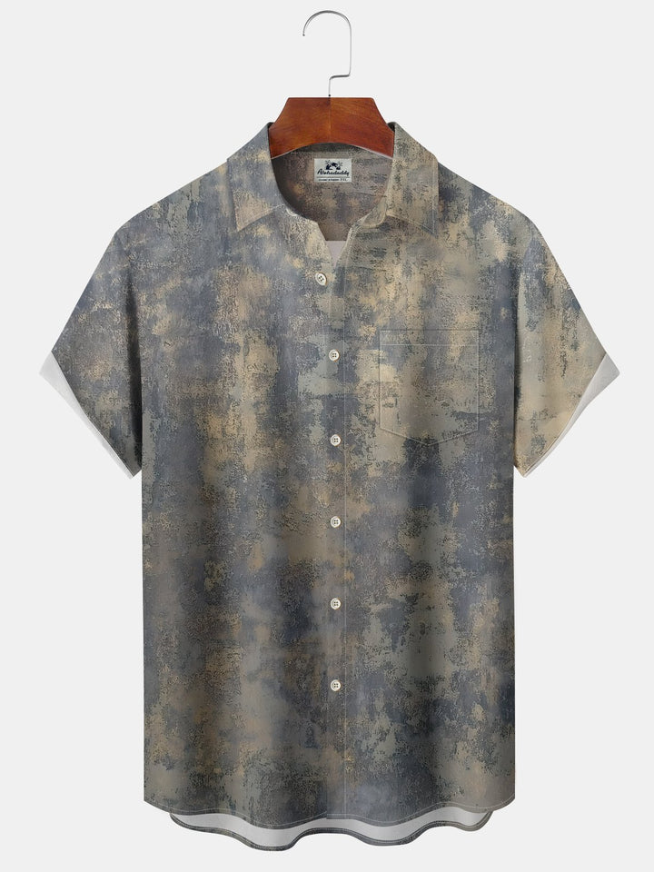Alohadaddy® Vintage Abstract Texture Art Print Pocket Stretch Big &amp; Tall Men&