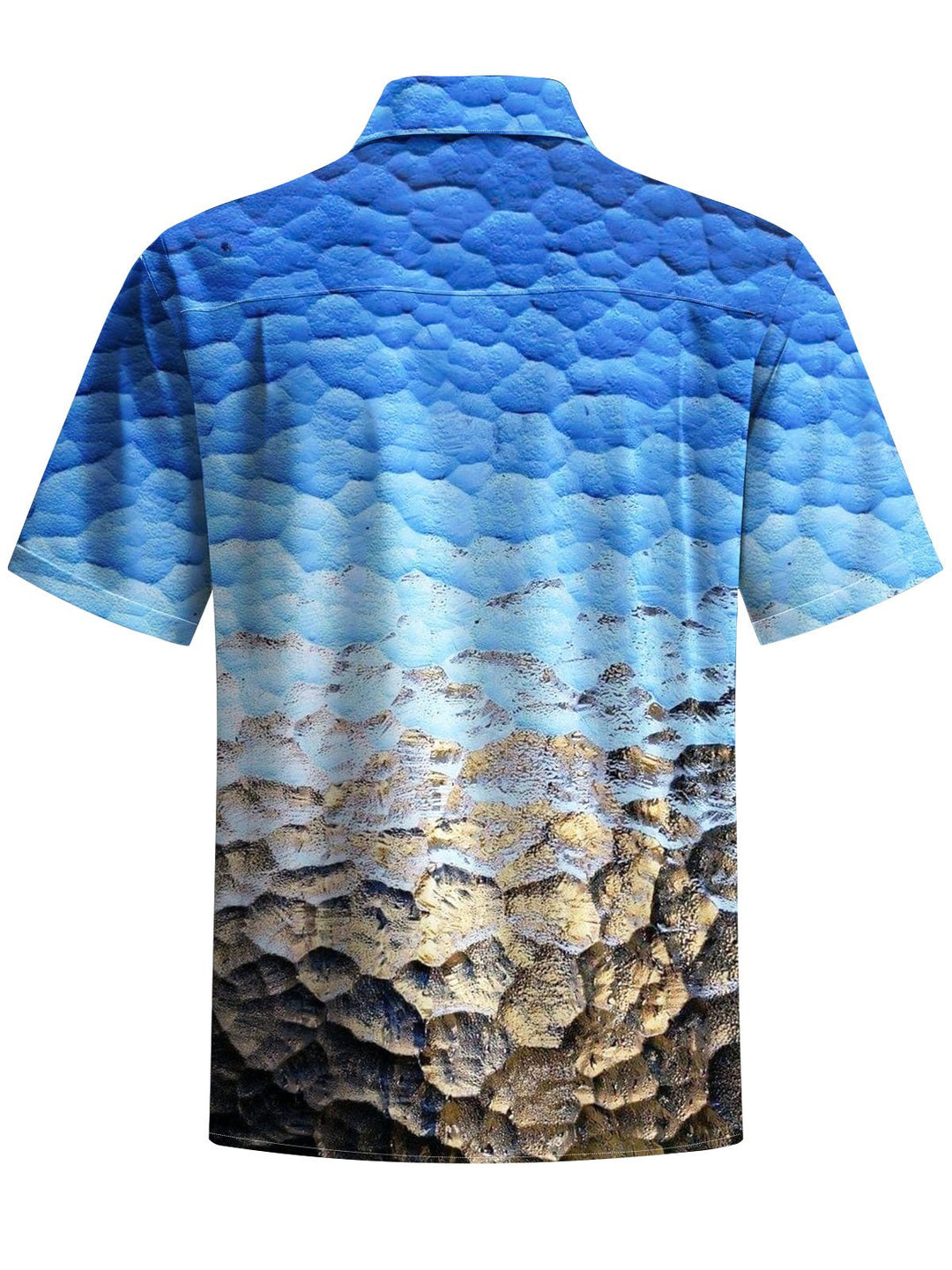 Alohadaddy® Casual Geometric Gradient Print Chest Pocket Men&