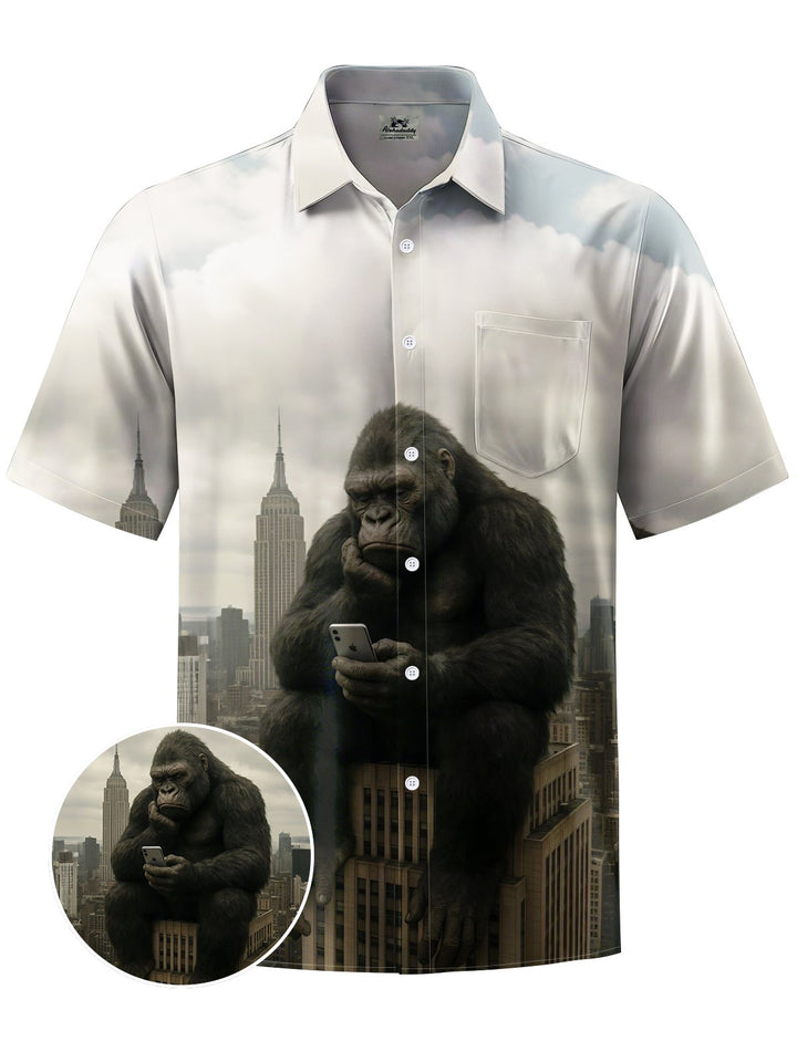 Alohadaddy® Vintage Diamond Art Print Chest Pocket Men&