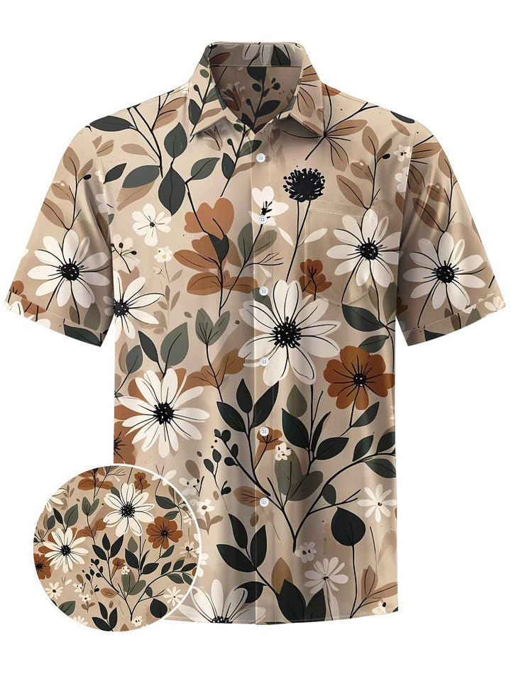 Alohadaddy® Vintage Floral Art Print Moisture Wicking Men&