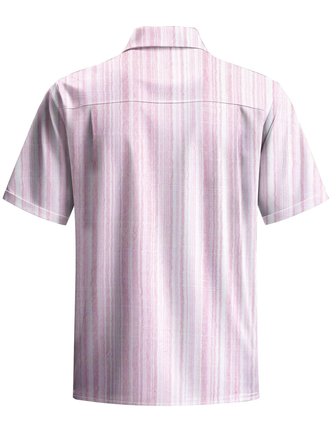Alohadaddy® Casual Stripe Art Print Chest Pocket Men&