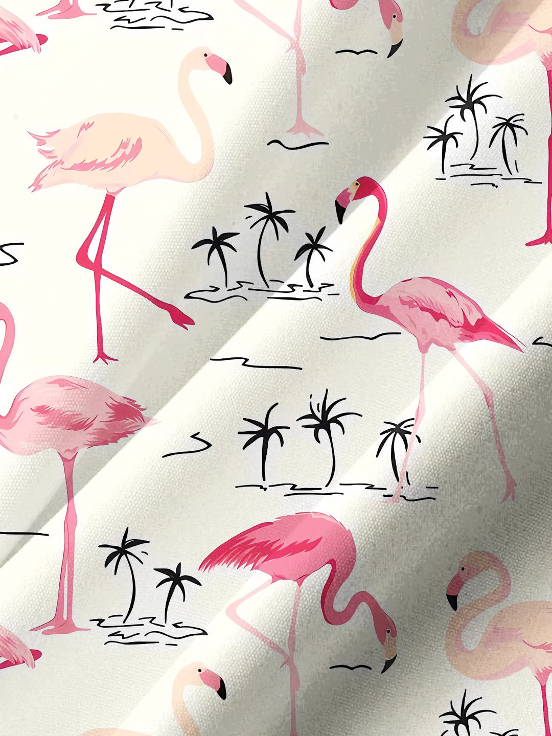 Alohadaddy® Hawaiian Flamingo Flowers Art Print Chest Pocket Men&