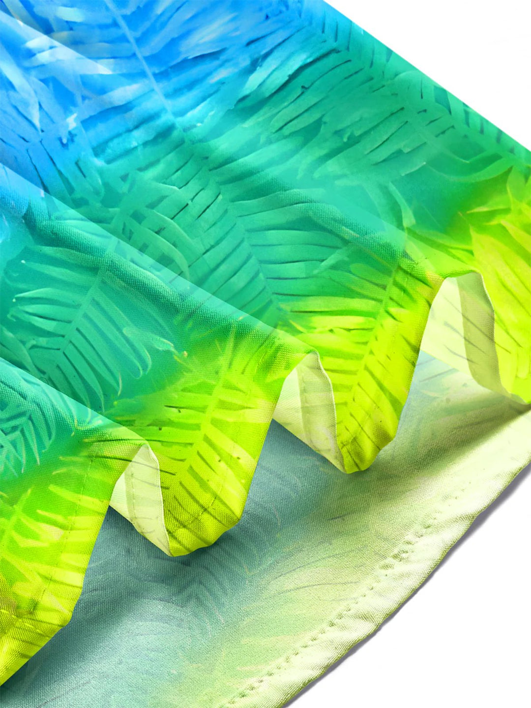 Alohadaddy® Hawaiian Palm Leaves Ombre Art Print Moisture Wicking Mens Short Sleeve Shirt Big &amp; Tall