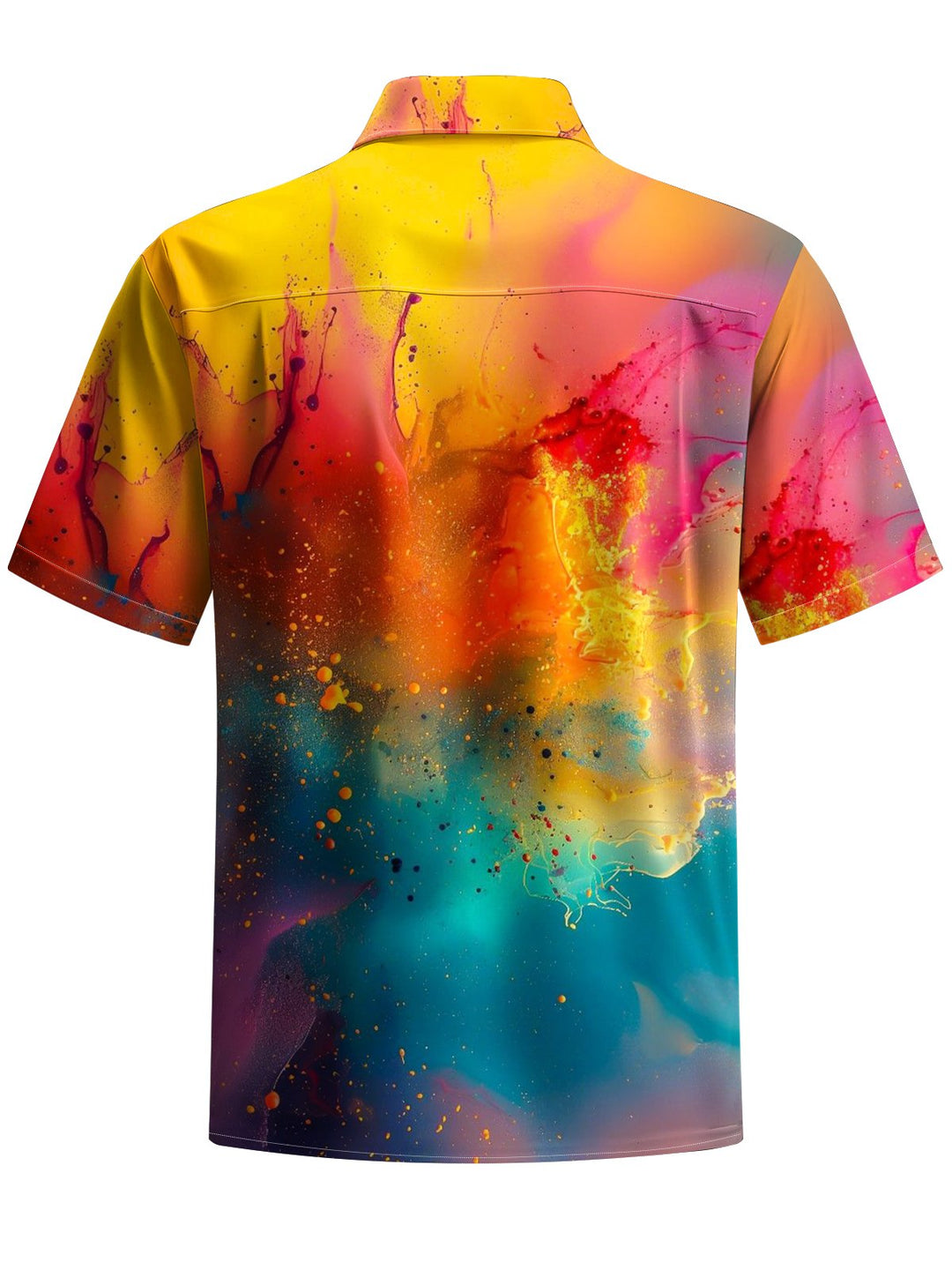 Alohadaddy® Hawaiian Abstract Art Print Chest Pocket Men&