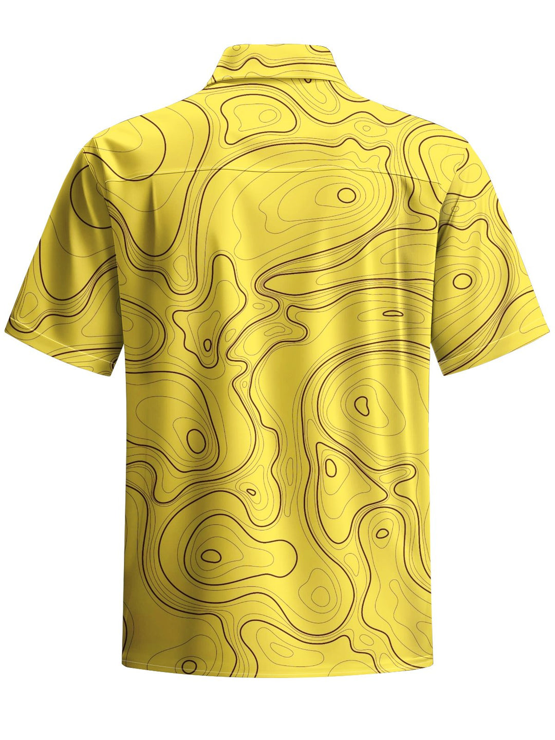 Alohadaddy® Hawaiian Abstract Art Print Chest Pocket Stretch Men&