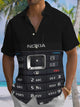 Alohadaddy® Casual Keyboard Print Art Pocket Stretch Men's Short Sleeve Shirt Big & Tall