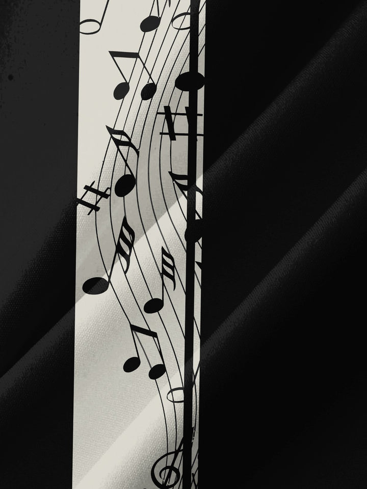 Alohadaddy® Casual Stripe Musical Note Print Art Stretch Pocket Men&