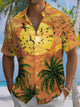 Alohadaddy® Hawaiian Palm Tree Pocket Button Stretch Men's Short Sleeve Shirt Big & Tall