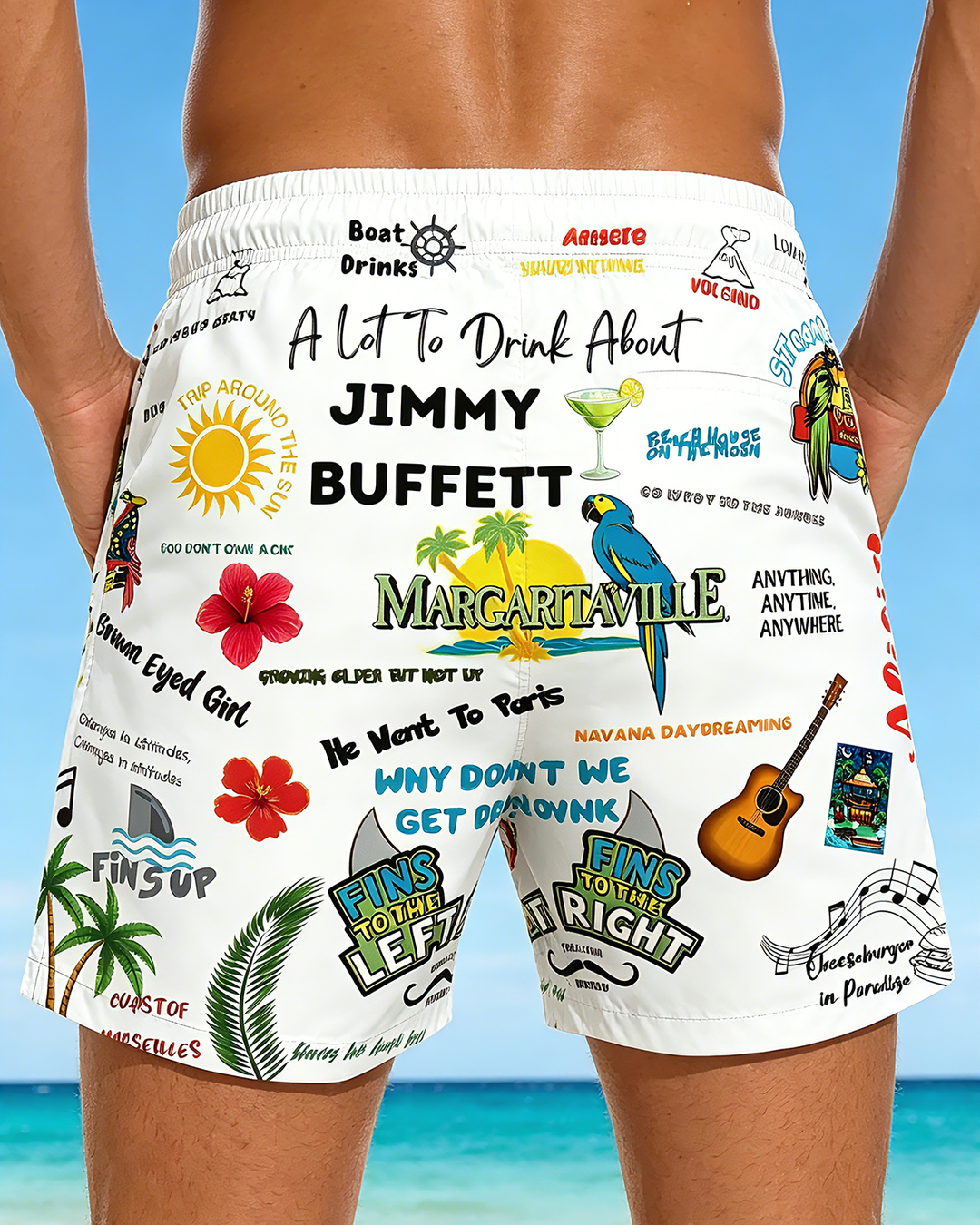 Alohadaddy® Hawaiian Palm Tree Print Men&