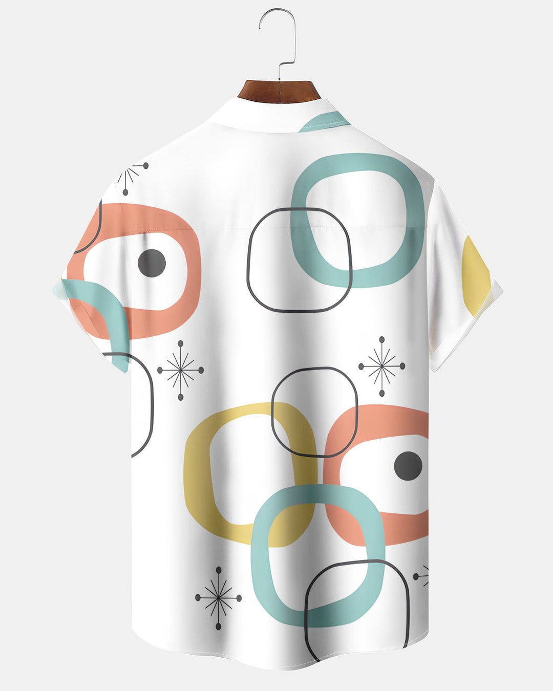 Alohadaddy® Casual Geometric Print Art Button Pocket Cardigan Men&